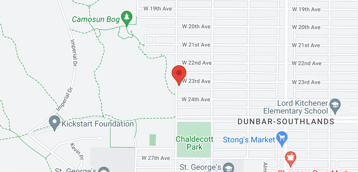 map of 3996 W 23RD AVENUE